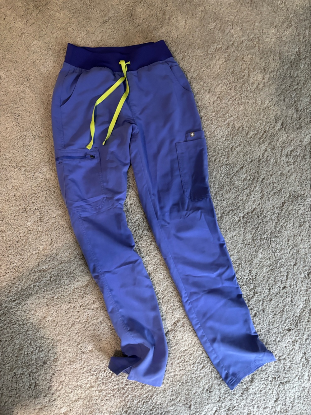 Women’s Blue/Purple FIGS scrubs Lime Drawstring